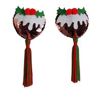 Diabolical Gifts DP0644 Christmas Pudding Tassels - Funny Secret Santa Gifts for Women Under 10 Pounds, Rude Gifts for Her, Funny for Women, Novelty and Gag Toys for Her