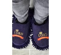 Diabolical Lord of Lazy Duster Slippers (L) Funny Novelty Gift for Lazy Men Cheap Fathers Day Birthday Present Cleaning