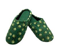 Diabolical Sprout Slippers (Medium) Green, Christmas Slippers for Women, Men, and Kids, Joke Gifts Stocking Fillers, Sprout Gifts