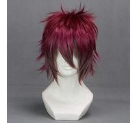 Diabolik Lovers Sakamaki Ayato Dark Red Mix Short Cosplay Wig + Wig Cap Free Diabolik Lovers As The Picture