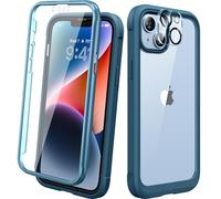 Diaclara Designed for iPhone 14 Case, Full Body Rugged Case with Built-in Touch Sensitive Anti-Scratch Screen Protector, with Camera Lens Protector for iPhone 14 6.1" (Greyish Blue)