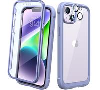 Diaclara Designed for iPhone 14 Plus Case, Full Body Rugged Case with Built-in Touch Sensitive Anti-Scratch Screen Protector, with Camera Lens Protector for iPhone 14 Plus 6.7" (Lavender Gray)