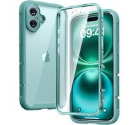 Diaclara Designed for iPhone 16 Plus Case, Full Body Rugged Case with Built-in Touch Sensitive Anti-Scratch Screen Protector, Upgraded [Full Camera Protection] for iPhone 16 Plus 6.7" (Teal)