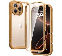 Diaclara Designed for iPhone 16 Pro Case, Full Body Rugged Case with Built-in Touch Sensitive Anti-Scratch Screen Protector, Upgraded [Full Camera Protection] for iPhone 16 Pro 6.3" (Desert Titanium)