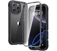 Diaclara Designed for iPhone 16 Pro Max Case, Full Body Rugged Case with Built-in Touch Sensitive Anti-Scratch Screen Protector, Upgraded [Full Camera Protection] for iPhone 16 Pro Max 6.9" (Black)