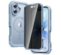 Diaclara Magnetic for iPhone 17 Case 6.3-Inch, Fit for MagSafe, Full Body Bumper Case with Built-in Privacy Sensitive Anti-Scratch Screen Protector, [Full Camera Protection] Phone Cover (Light Blue)