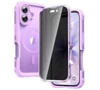 Diaclara Magnetic for iPhone 17 Case 6.3-Inch, Fit for MagSafe, Full Body Bumper Case with Built-in Privacy Sensitive Anti-Scratch Screen Protector, [Full Camera Protection] Phone Cover (Purple)
