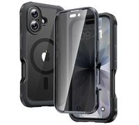 Diaclara Magnetic for iPhone 17 Case 6.3-Inch, Fit for MagSafe, Full Body Bumper Case with Built-in Privacy Sensitive Anti-Scratch Screen Protector, [Full Camera Protection] Phone Cover (Black)