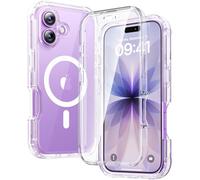 Diaclara Magnetic for iPhone 17 Case 6.3-Inch, Fit for MagSafe, Full Body Bumper Case with Built-in Touch Sensitive Anti-Scratch Screen Protector, [Full Camera Protection] Phone Cover (Clear)