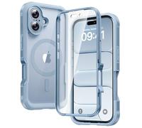 Diaclara Magnetic for iPhone 17 Case 6.3-Inch, Fit for MagSafe, Full Body Bumper Case with Built-in Touch Sensitive Anti-Scratch Screen Protector, [Full Camera Protection] Phone Cover (Light Blue)