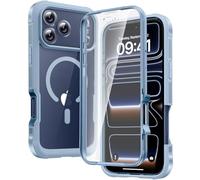 Diaclara Magnetic for iPhone 17 Pro Case 6.3-Inch, Fit for MagSafe, Full Body Bumper Case with Built-in Touch Sensitive Anti-Scratch Screen Protector, [Full Camera Protection] Phone Cover (Light Blue)