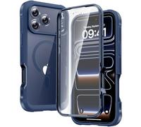 Diaclara Magnetic for iPhone 17 Pro Max Case 6.9-Inch, Fit for MagSafe, Full Body Bumper Case with Built-in Touch Sensitive Anti-Scratch Screen Protector, [Full Camera Protection] (Deep Blue)