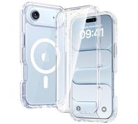Diaclara Magnetic for iPhone Air Case 6.5-Inch, Fit for MagSafe, Full Body Bumper Case with Built-in Touch Sensitive Anti-Scratch Screen Protector, [Full Camera Protection] Phone Cover (Clear)