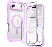 Diaclara Magnetic for iPhone Air Case 6.5-Inch, Fit for MagSafe, Full Body Bumper Case with Built-in Touch Sensitive Anti-Scratch Screen Protector, [Full Camera Protection] Phone Cover (Purple)