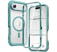 Diaclara Magnetic for iPhone Air Case 6.5-Inch, Fit for MagSafe, Full Body Bumper Case with Built-in Touch Sensitive Anti-Scratch Screen Protector, [Full Camera Protection] Phone Cover (Turquoise)