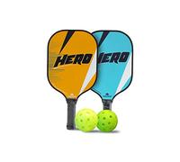 Diadem Hero Pickleball Starter Kit | 2 Lightweight Composite Pickleball Paddles, 2 Universal Indoor/Outdoor Pickleballs and Mesh Carry Bag | USAPA Approved