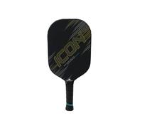 Diadem Icon v2 Pickleball Paddle | USAPA Approved | Carbon Fiber High Performance Paddle | Power, Control, Spin Friendly (Black, XL - Extended Length)