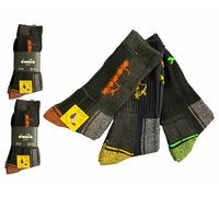 Diadora - 6 Pairs Unisex Reinforced Toe and Heel Terry Work Socks Half Leg - Extra Comfort New Model, 467 JOB, 43-46