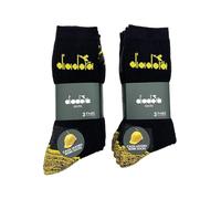 Diadora - 6 Pairs Unisex Reinforced Toe and Heel Terry Work Socks Half Leg - Extra Comfort New Model, gold, 39-42