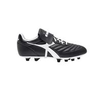 Diadora Brasil OG LT T MDPU Men's Firm Ground Soccer Shoes - Ultra-Soft Full Grain Leather, Water Resistant, Firm Ground Sole, Removable Insole, Black/White, 6 UK