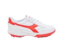 Diadora Calcetto LT Turf Soccer Shoe (White/Milano RED, us_Footwear_Size_System, Adult, Men, Numeric, Medium, Numeric_10_Point_5)