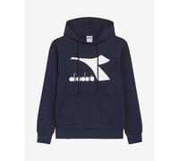 Diadora Chromia Terry Hoodie Navy Blue White - S