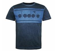 Diadora Logo Mens Navy T-Shirt - Blue Cotton - Size 2XS