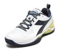 Diadora Men's Blushield Torneo 2 Clay Tennis Shoes White and Pageant Blue, Off-white, 6.5 UK