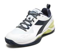 Diadora Men's Blushield Torneo 2 Clay Tennis Shoes White and Pageant Blue, White, 10 UK