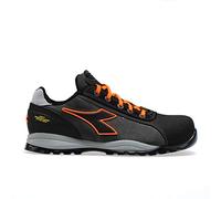 Diadora Men's Glove TECH Low PRO S3 SRA HRO ESD Track Shoe, Asphalt/Orange Fluo, 11.5 UK