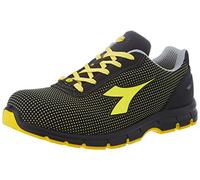 Diadora Men's Run Atom Low S3 SRC ESD Track Shoe, Black/Yellow Croms, 7.5 UK
