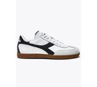 Diadora Mens White Black Leather Trainer