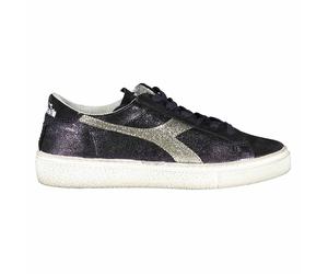 Diadora Montecarlo Glitter Dirty Womens Navy Trainers - Blue - Size UK 4