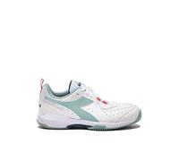 Diadora S. Challenge 5 W SL Clay Women's Tennis Shoes, White Surf Spray Legion Blue, 4 UK