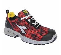 Diadora Shark Stable Impact Low S1p SRC ESD, Unisex Adult Trainers, Black Red, 8.5 UK