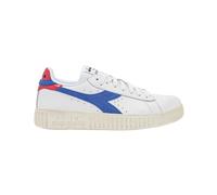 Diadora Shoes Game Step Premium Wax Trainers Leather Blend White/Blue Woman