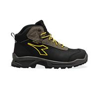 DIADORA Sport DIATEX MID S3 WR CI SRC, Boat Shoe, Nero/Grigio Acciaio,