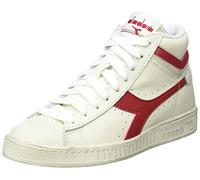 Diadora Unisex Game L HIGH Waxed Gymnastics Shoe, White/Red, 8.5 UK