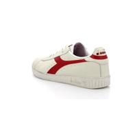 Diadora Unisex Game L Low Waxed Gymnastics Shoe, White/RED Pepper, 8 UK