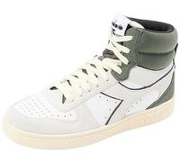 Diadora Unisex Magic Basket Mid Suede Gymnastics Shoes, White Dark Forest, 9 UK
