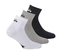 Diadora Unisex Socks - 3 Pack, Quarter, Logo