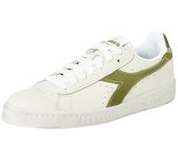Diadora Unisex's Game L Low Waxed Suede Pop Gymnastics Shoe, White Fern, 10 UK