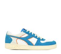 Diadora Unisex's Magic Basket Low Suede Leather Gymnastics Shoe, Royal White, 10.5 UK
