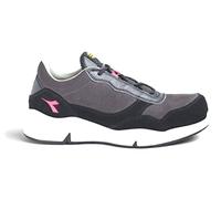 Diadora Utility Athena Low S3L FO SR ESD Shoe, Black Smoke Tomato, 7 UK
