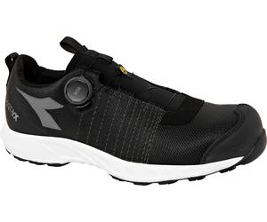 Diadora Utility Fly Litebase Matryx Boa Low, safety shoes 42 EU Black/Grey/White