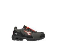 Diadora Utility Shark Stab Imp Leat Low S3S FO SR SC ESD Unisex Work Shoe, Black Red Fluo, 7.5 UK