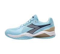 Diadora Women's Blushield Torneo 3 All Ground Tennis Shoe, Corydalis Blue/Black Iris, 5.5 UK