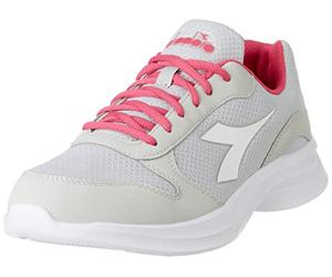 Diadora Women's Robin 4w Gymnastics Shoes, Grey Silver Dd Pink Yarrow, 5 UK