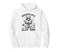 Diagnosed With Slay-DHD Funny Raccoon ADHD Awareness Month Pullover Hoodie
