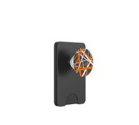 Diagonal Dynamics Burned-Orange and White PopSockets PopWallet for MagSafe